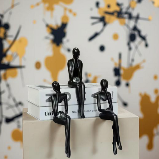 Silent Thoughts - Abstract Sculptures with Crystal Orb
