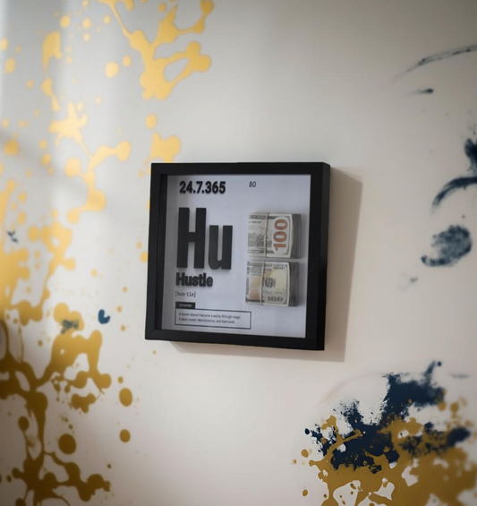 The Cash Code - Hustle 3D Motivation Wall Art