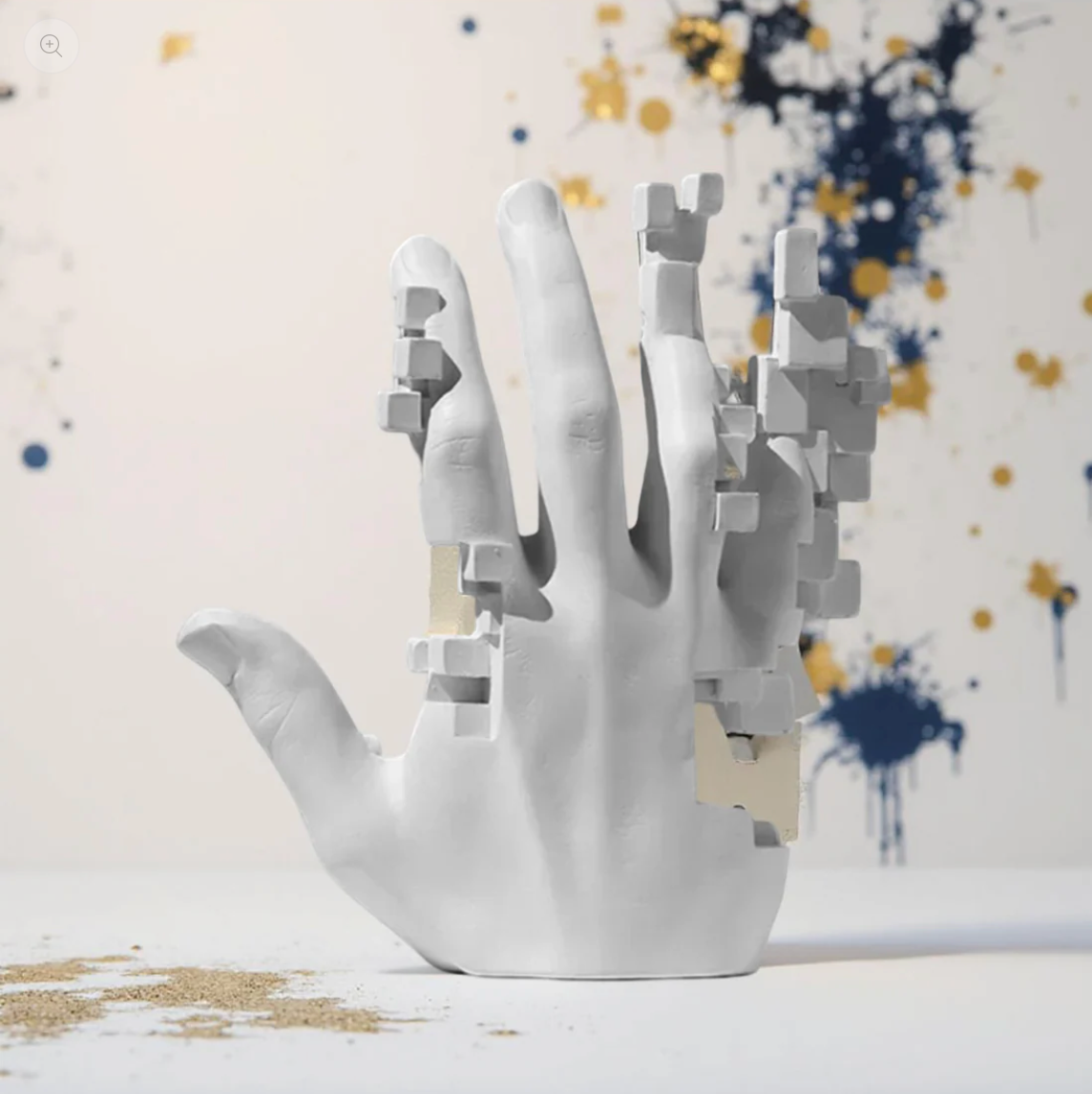 Fragmented Reach - Nordic Resin Palm Sculpture