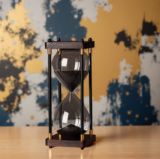 Obsidian Hourglass - Sand Clock