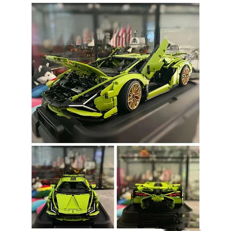 MOC Bricks Super Speed Technicial 1:8 Scale Sport Car Model Building Blocks Toy for Adult Boys Kids Birthday Christmas Gifts