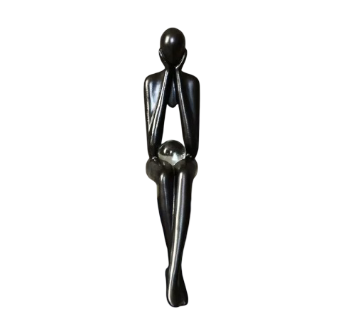 Silent Thoughts - Abstract Sculptures with Crystal Orb