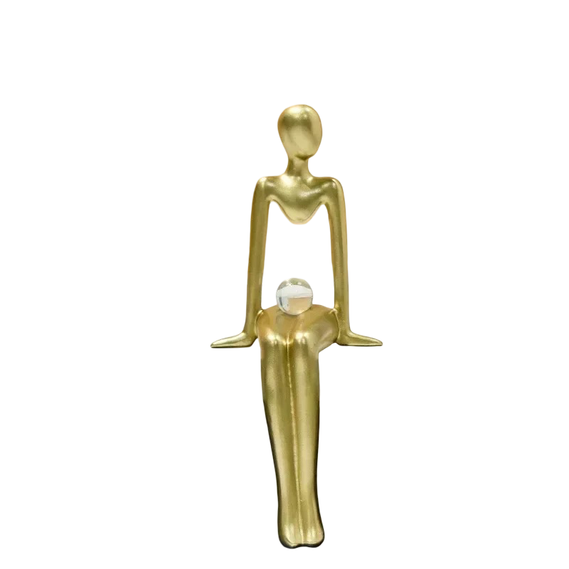Silent Thoughts - Abstract Sculptures with Crystal Orb
