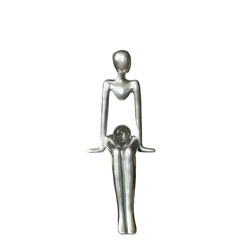 Silent Thoughts - Abstract Sculptures with Crystal Orb