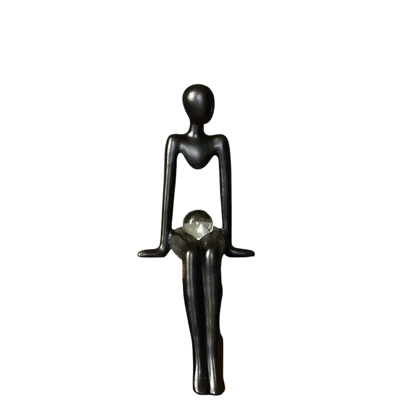 Silent Thoughts - Abstract Sculptures with Crystal Orb