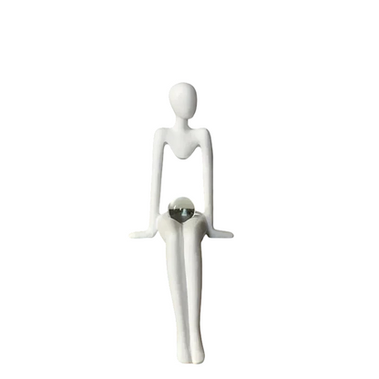 Silent Thoughts - Abstract Sculptures with Crystal Orb