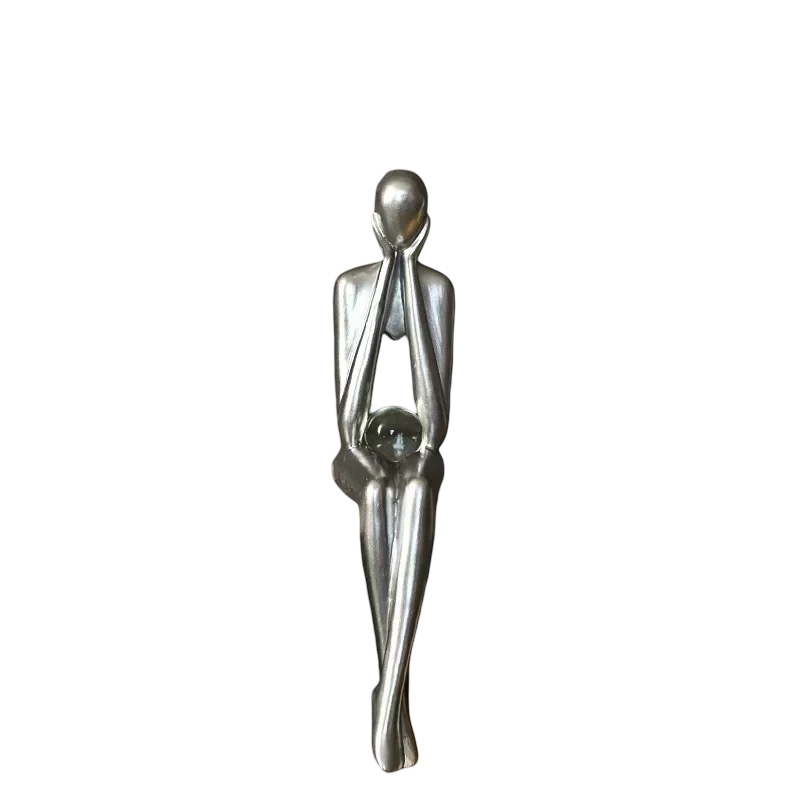 Silent Thoughts - Abstract Sculptures with Crystal Orb