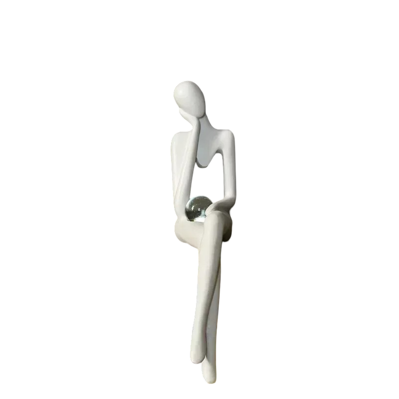 Silent Thoughts - Abstract Sculptures with Crystal Orb