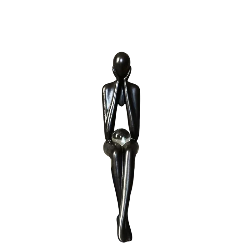 Silent Thoughts - Abstract Sculptures with Crystal Orb