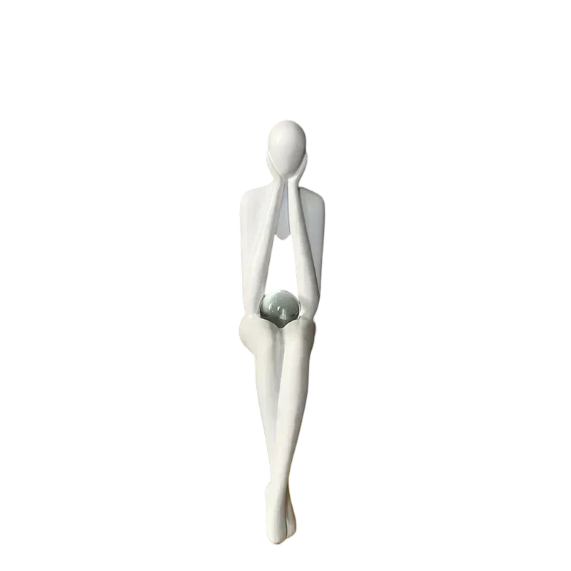 Silent Thoughts - Abstract Sculptures with Crystal Orb