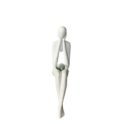 Silent Thoughts - Abstract Sculptures with Crystal Orb