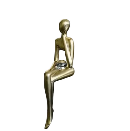 Silent Thoughts - Abstract Sculptures with Crystal Orb