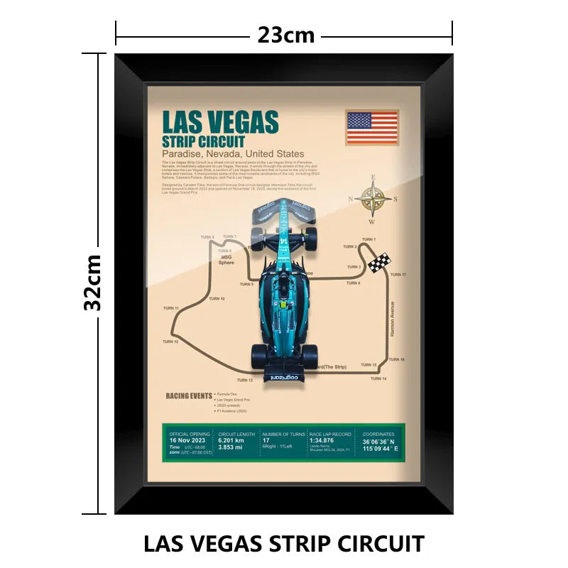 Bburago 1:43 F1 Aston Martin 2024 Aramco Team Fernando Alonso Car Model Monaco Canada Netherlands GP Circuits Track Posters