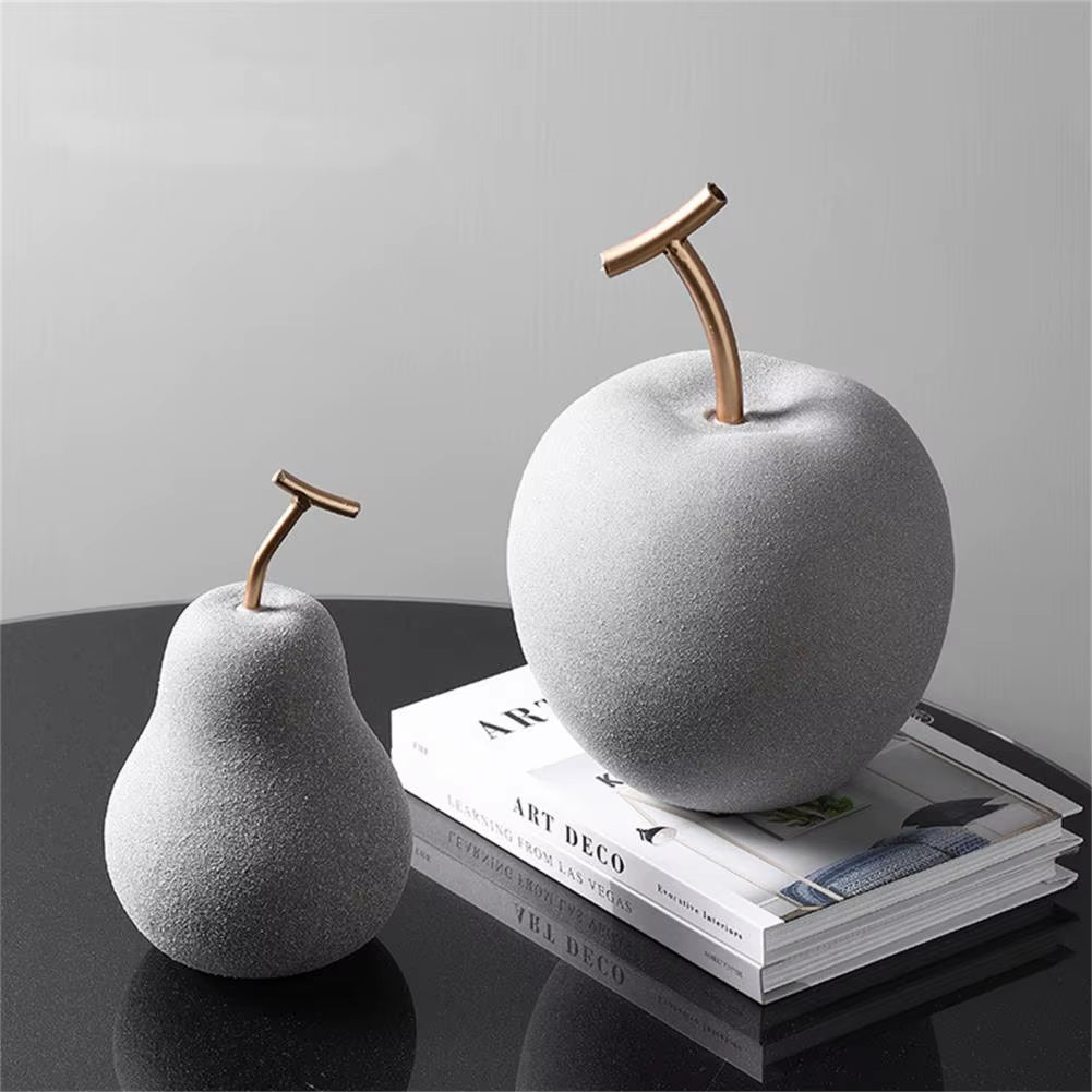 Modern Style Home Decor Ceramic Apple Figurines Creative Arts & Crafts Home Decoration Accessories Sweet Ornaments for Wedding