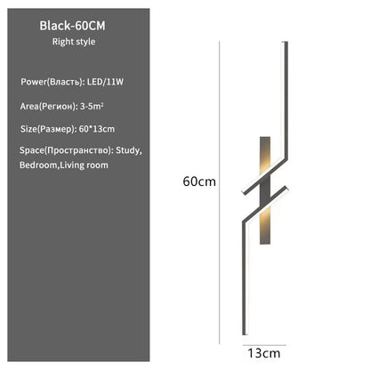 Wall Lamp Minimalist Bedroom Bedside Wall Sconce Led Lights Modern Creative Strip Led Living Room TV Sofa Background Wall Lamp