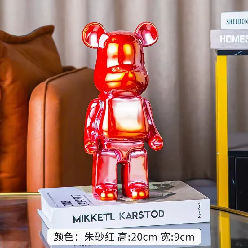 28Cm Aesthetic Bear Figure Ceramics Violent Bear Statues Figurine Sculptures Decor Luxury Living Room Decoration Home Ornament