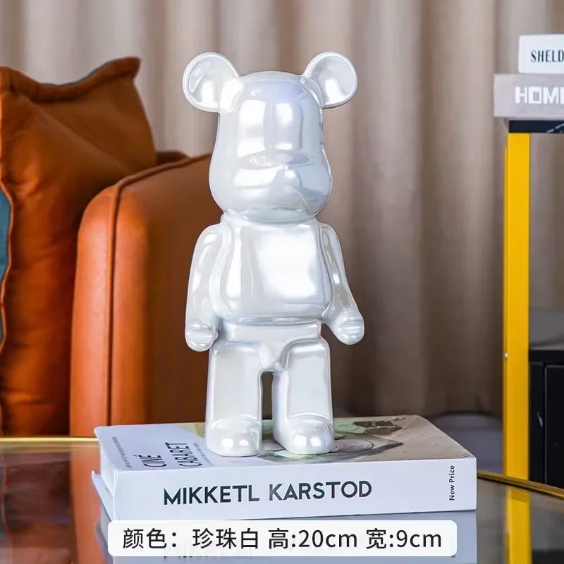 28Cm Aesthetic Bear Figure Ceramics Violent Bear Statues Figurine Sculptures Decor Luxury Living Room Decoration Home Ornament