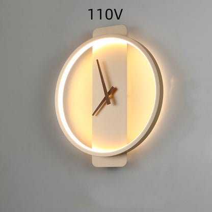 Nordic Wall Lamp Bedroom Bedside Lamp Clock Modeling Lamp