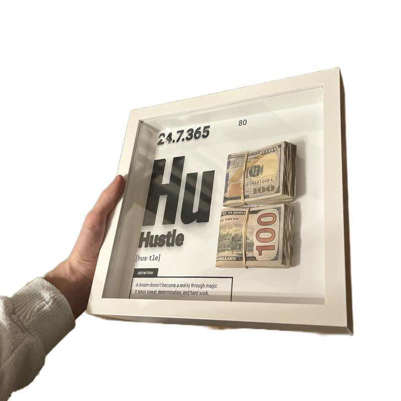 Hustle 3D Motivation Wall Art - 3D Wall Decor Pop Art - Inspiring Apartment Decor