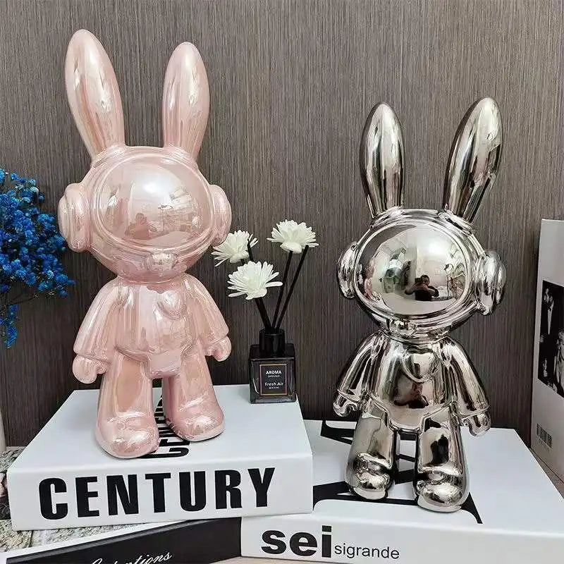Nordic Creative Space Rabbit Office Desk Figurines, Cartoon Home Decoration, Home Accessories, Arts and Crafts Supplies