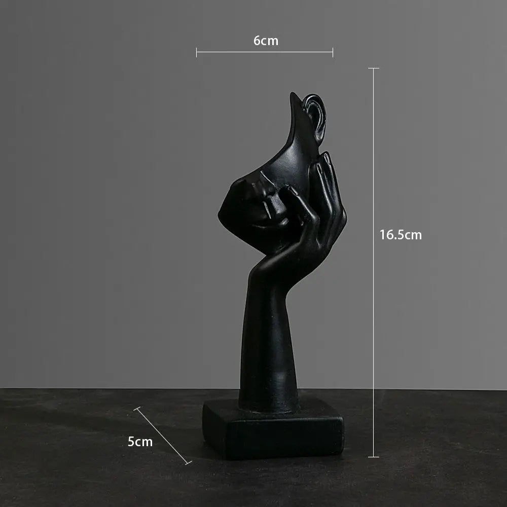 Resin Abstract Statue Desktop Ornaments Sculpture Figurines Face Character Nordic Light Luxury Art Crafts Office Home Decor