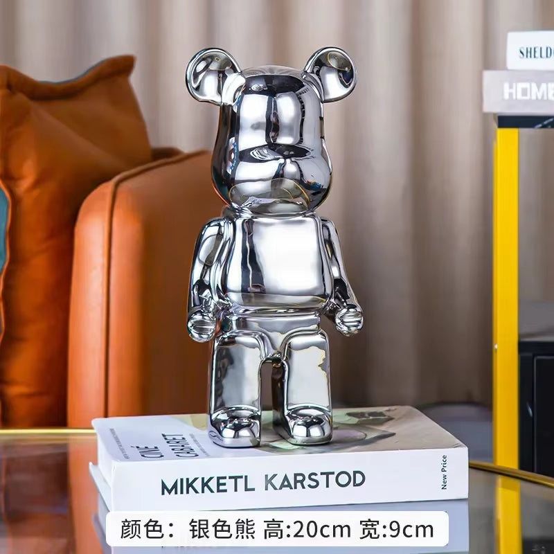 28Cm Aesthetic Bear Figure Ceramics Violent Bear Statues Figurine Sculptures Decor Luxury Living Room Decoration Home Ornament