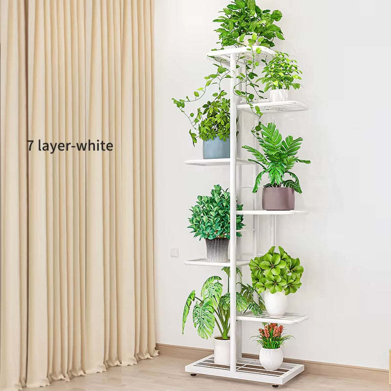 Plant Stand Stand for Flowers Iron 6/7/8Layers Plant Shelf Plant Organizer Storage Plant Holder Display Stand Garden Decoration