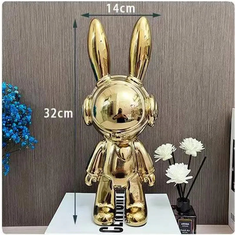 Nordic Creative Space Rabbit Office Desk Figurines, Cartoon Home Decoration, Home Accessories, Arts and Crafts Supplies