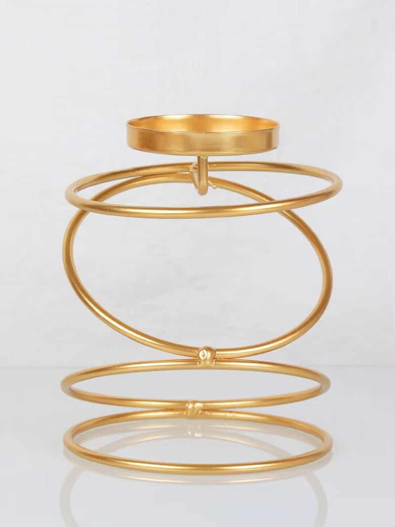 Ins Luxury Style Metal Candle Holders Simple Golden Wedding Decoration Bar Party Living Room Decor Home Decor Candlestick