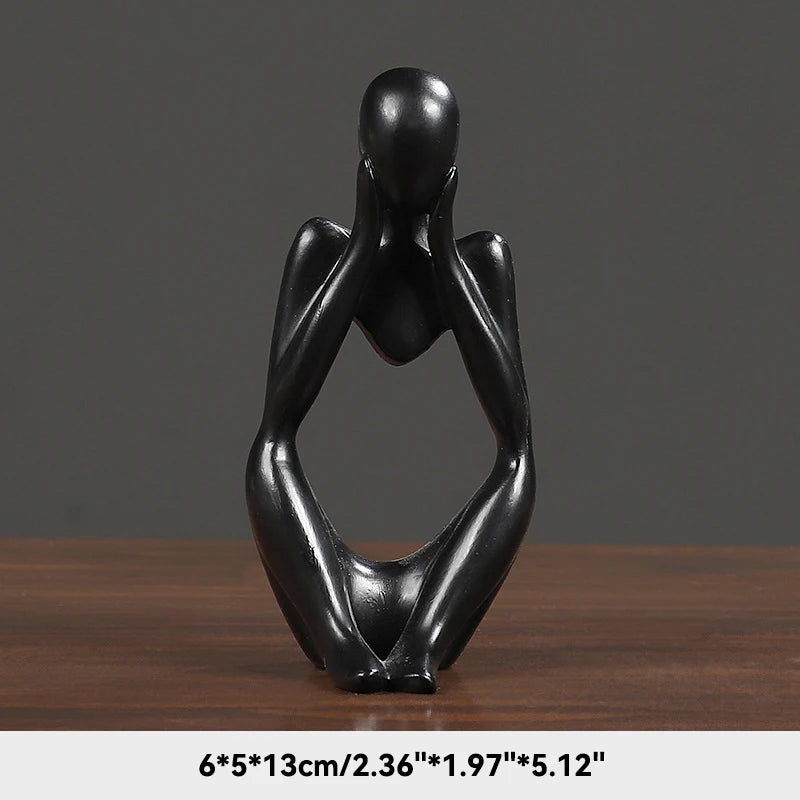 Abstract the Thinker Statues Sculptures Yoga Figurine Desk Ornaments Nordic Living Room Home Decor Decoration Maison Accessories