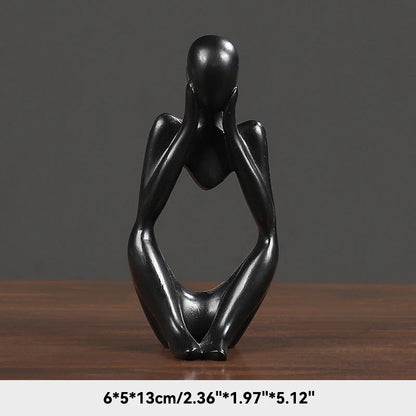 Abstract the Thinker Statues Sculptures Yoga Figurine Desk Ornaments Nordic Living Room Home Decor Decoration Maison Accessories