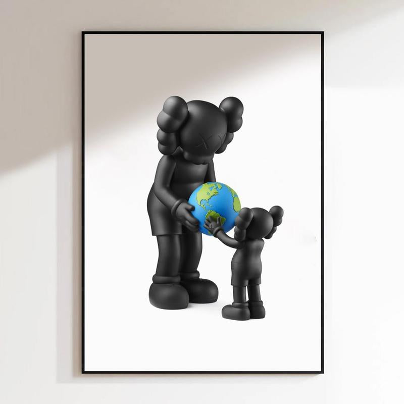 KAWS Poster Print - Minimalist Hypebeast Kaws Figure Wall Art