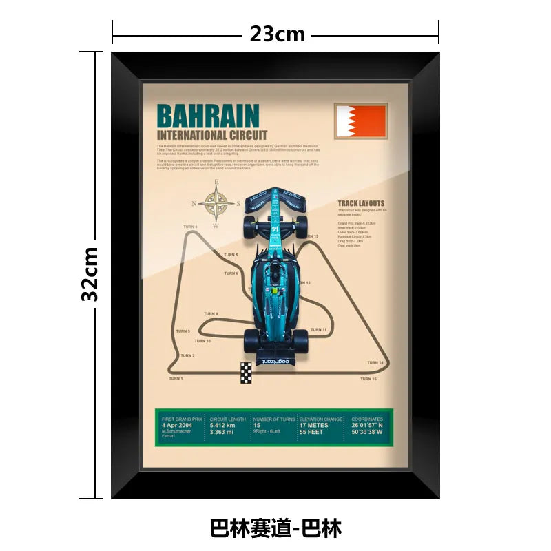 Bburago 1:43 F1 Aston Martin 2024 Aramco Team Fernando Alonso Car Model Monaco Canada Netherlands GP Circuits Track Posters