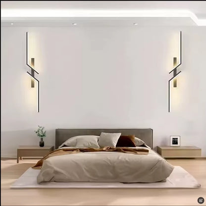 Wall Lamp Minimalist Bedroom Bedside Wall Sconce Led Lights Modern Creative Strip Led Living Room TV Sofa Background Wall Lamp