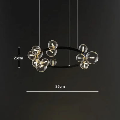 Modern Glass Ball Led Pendant Light for Living and Dining Room Kitchen Coffee Tables Bedroom Chandelier Home Decor Light Fixture