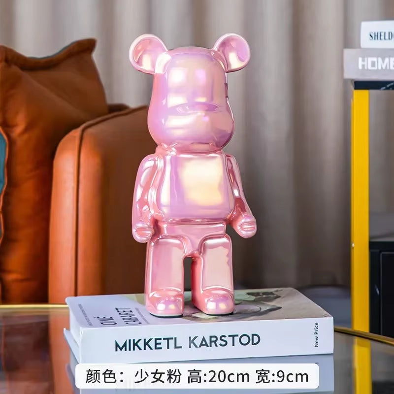 28Cm Aesthetic Bear Figure Ceramics Violent Bear Statues Figurine Sculptures Decor Luxury Living Room Decoration Home Ornament